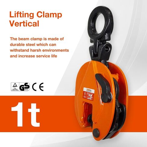 Vertical Plate Clamp 4400Lb, 2Ton Plate Lifting Clamps Jaw Opening up to 1.3 inch Heavy Duty Lifting Clamps for Lifting and Transporting (4400lb 2t) in Saudi Arabia