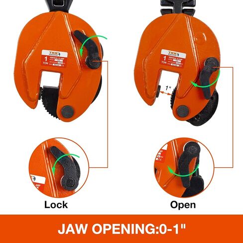 Vertical Plate Clamp 4400Lb, 2Ton Plate Lifting Clamps Jaw Opening up to 1.3 inch Heavy Duty Lifting Clamps for Lifting and Transporting (4400lb 2t) in Saudi Arabia