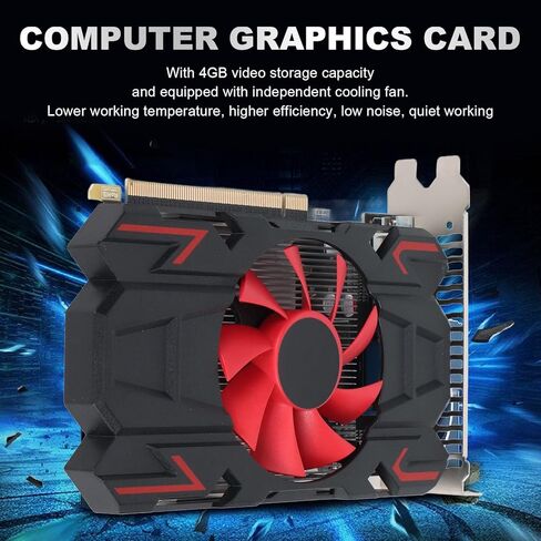بطاقة رسومات VBESTLIFE HD7670 سعة 4 جيجابايت، DDR5، 128 بت، PCI Express 2.0 16X، 650/1800 ميجاهرتز، 2560x1600، بطاقة فيديو ألعاب الكمبيوتر المكتبي مع منافذ HDMI وDVI وVGA (HD7670 4GB DDR5) in Saudi Arabia