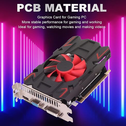 بطاقة رسومات VBESTLIFE HD7670 سعة 4 جيجابايت، DDR5، 128 بت، PCI Express 2.0 16X، 650/1800 ميجاهرتز، 2560x1600، بطاقة فيديو ألعاب الكمبيوتر المكتبي مع منافذ HDMI وDVI وVGA (HD7670 4GB DDR5) in Saudi Arabia