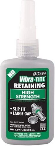 Vibra-TITE - 54150 541 مركب الاحتفاظ اللاهوائي عالي القوة، زجاجة 50 مل، أخضر in Saudi Arabia