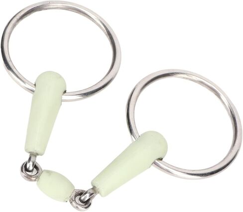 Pssopp Horse Mouth Bit, Stainless Steel Ring Middle Rubber Apple Flavour Horse Mouth Bit Rust Resistance Loose Ring for Controling The Horse's Activities in Saudi Arabia
