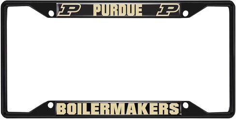 FANMATS 31279 Purdue Boilermakers Metal License Plate Frame Black Finish in Saudi Arabia