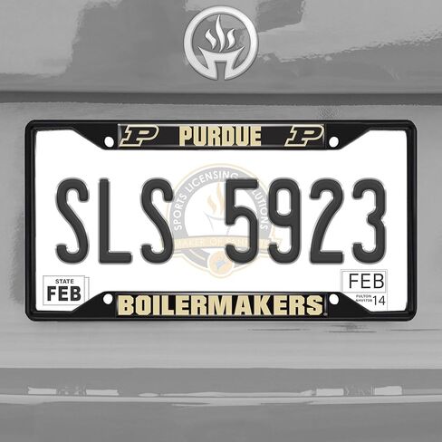FANMATS 31279 Purdue Boilermakers Metal License Plate Frame Black Finish in Saudi Arabia