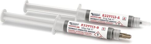 MG Chemicals 8329TCS Thermal Conductive Adhesive, Slow Cure, 15 g, 2 Dispeners, 8329TCS-6ML, 6 mL Kit,Dark Grey in Saudi Arabia