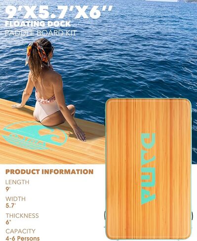 DAMA Inflatable Floating Dock Platform, Floating Docks for Lakes, Inflatable rafts Floating mat for Adults in Kuwait