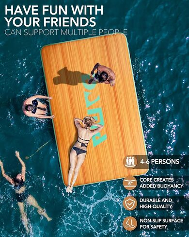 DAMA Inflatable Floating Dock Platform, Floating Docks for Lakes, Inflatable rafts Floating mat for Adults in Kuwait