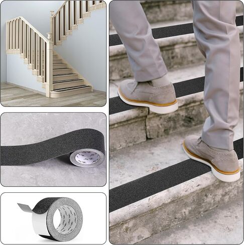Mr. Pen- Grip Tape, 3 Inch, 23 Feet, Anti Slip Tape, Non Skid Tape, Black Grip Tape for Stairs, Non Slip Tape, Friction Tape, Stair Grips Non Slip, Waterproof Grip Tape Roll, Stair Tread Tape in Saudi Arabia