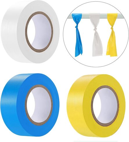 3 Pack Flagging Tape,Non-Adhesive Marking Tape Surveyors Tape Neon Marking Tape Non-Adhesive Tape Survey Tape for Boundaries and Hazardous Areas,Trail Marking (3 Colors C, 25MM) in Saudi Arabia
