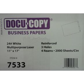 24lb 11" x 17" 3-Hole Punched Reinforced Edge Paper - 2000 Sheets in Saudi Arabia