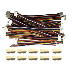 20 Pairs Mini Micro JST SH 1.0mm 10Pin Male to Male Connector, JST 1.0mm Pitch Male Female Connector Plug with 10cm 28AWG Wires Cables in Kuwait