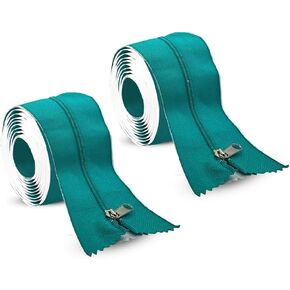 Peel and Stick Zipper 2 Pack - Heavy Duty - Dust Barriers, Construction, Containment by KP Operating Supply 7ft x 3in - Teal in Saudi Arabia