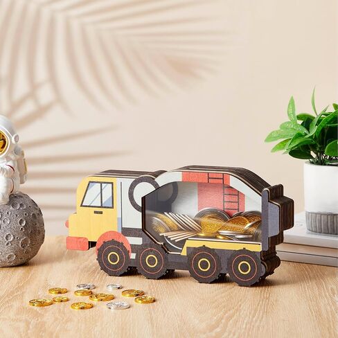 Maxdot Wooden Tank Truck Bank Piggy Bank Window Window Bank Piggy Bank للأطفال in Saudi Arabia