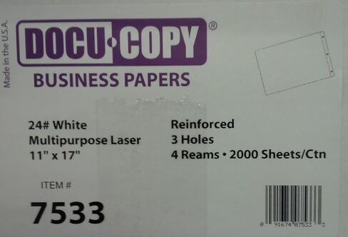 24lb 11" x 17" 3-Hole Punched Reinforced Edge Paper - 2000 Sheets in Saudi Arabia