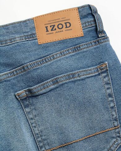 جينز IZOD للرجال - جينز مريح مطاطي - جينز كاجوال بأرجل مستقيمة للرجال in Saudi Arabia