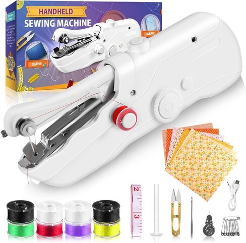 Handheld Sewing Machine - Portable Mini Sewing Machines for Beginners, Quick Stitching with Accessory Kit, Electric Sewing Machine for DIY Projects at Home or Travel in Saudi Arabia
