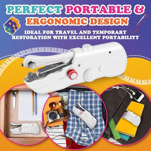 Handheld Sewing Machine - Portable Mini Sewing Machines for Beginners, Quick Stitching with Accessory Kit, Electric Sewing Machine for DIY Projects at Home or Travel in Saudi Arabia