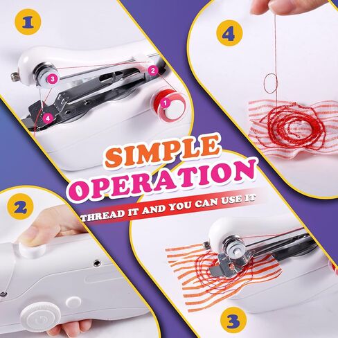 Handheld Sewing Machine - Portable Mini Sewing Machines for Beginners, Quick Stitching with Accessory Kit, Electric Sewing Machine for DIY Projects at Home or Travel in Saudi Arabia