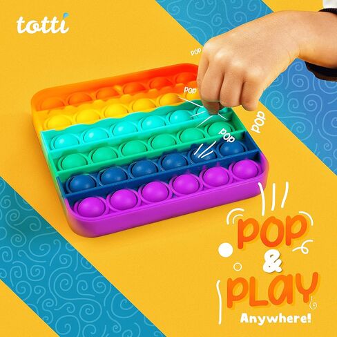 All-New Totti Pop Fidget Toy 2 Pack Set Satisfying Big Push Pop Bubble Fidget Sensory Toy Stress and Anxiety Relief Novelty Gift for Both Kids & Adults in Saudi Arabia