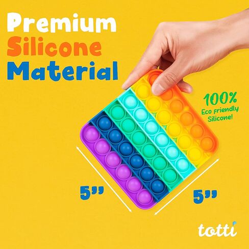 All-New Totti Pop Fidget Toy 2 Pack Set Satisfying Big Push Pop Bubble Fidget Sensory Toy Stress and Anxiety Relief Novelty Gift for Both Kids & Adults in Saudi Arabia