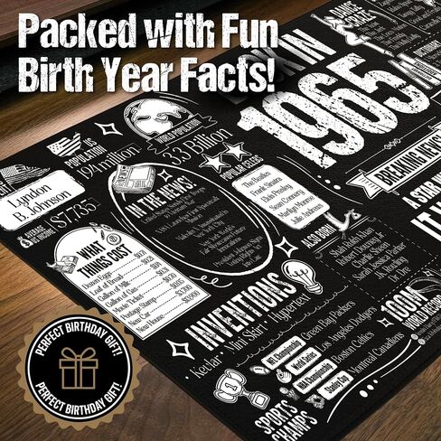 40th Birthday Gifts for Men - 1985 Desk Mat Featuring Fun Birth Year Facts - Large Desk Pad Mat Personalized Birthday Gift - Non Slip Office and Home Desk Cushioned Cover Pad for Keyboard and Mouse in Saudi Arabia