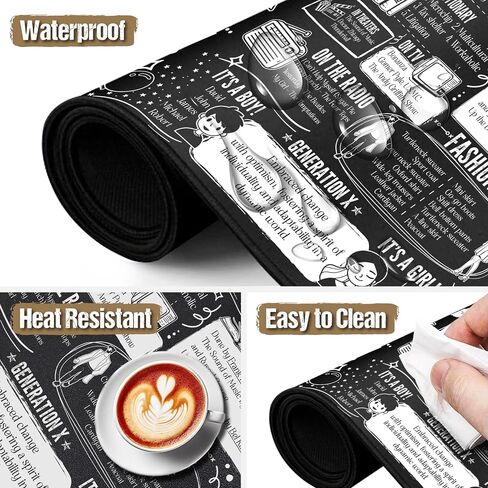 40th Birthday Gifts for Men - 1985 Desk Mat Featuring Fun Birth Year Facts - Large Desk Pad Mat Personalized Birthday Gift - Non Slip Office and Home Desk Cushioned Cover Pad for Keyboard and Mouse in Saudi Arabia
