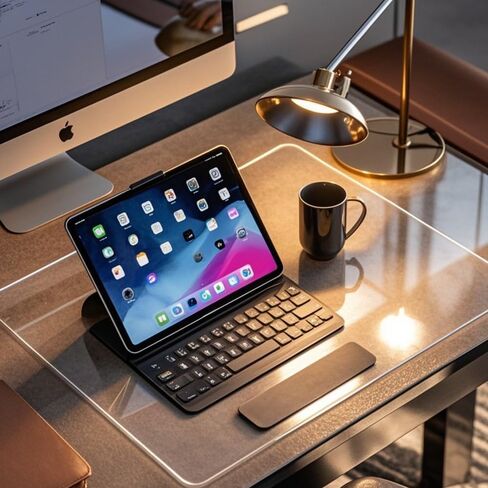 سميك 2.0 مم ، TPU DESK DESK MAT 24 × 16 بوصة ، واقي طاولة غير سام وغير انزلاق لمكتب دراسة للأطفال ، وسادة مكتب صافية خالية من BPA ، سهلة التنظيف الصديقة للبيئة. in Saudi Arabia