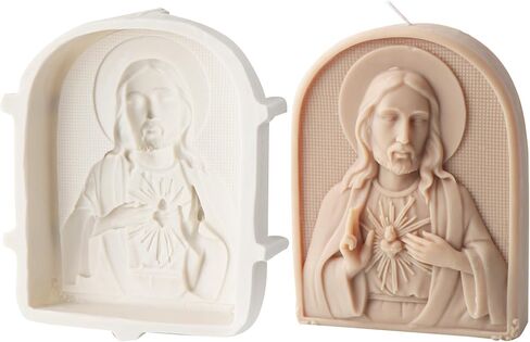 Arch Shape Candle Mold, Nativity Scene Silicone Mold for Fondant, Chocolate, Soy Wax Candle, Sculpture, Gypsum, Epoxy Resin Casting, Religious Decor (C) in Kuwait