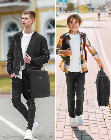 2 Inch 3-Ring Zipper Binder with Shoulder Strap, O-Ring Zip Up Binder with 500 Sheet Capacity, Compatible with 13" MacBook/Tablet, for School, Office (Black) in Saudi Arabia