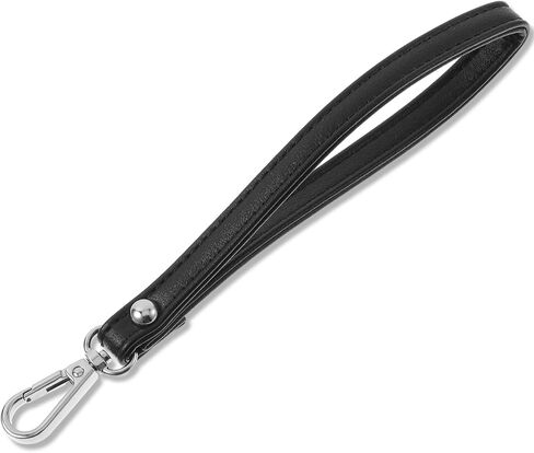 Wristlet Strap PU Leather Hand Wrist Strap Lanyard Black Purse Chain Hand Strap Replacement in Saudi Arabia