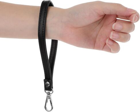 Wristlet Strap PU Leather Hand Wrist Strap Lanyard Black Purse Chain Hand Strap Replacement in Saudi Arabia