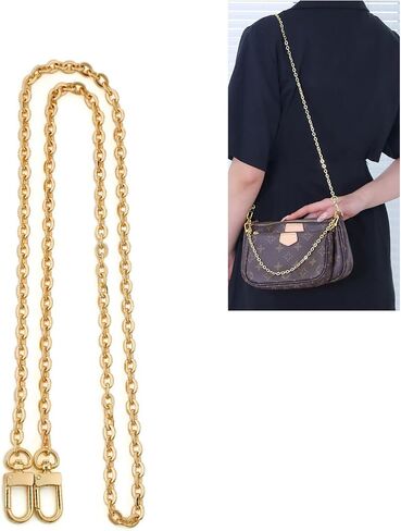 Purse Chain Strap Crossbody Gold Chain Shoulder Bag Replacement Strap in Saudi Arabia
