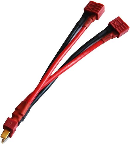 T Plug Male to 2 T Plug Female Parallel Battery Connector Cable for RC Multicopter Quadcopter (120mm) in Saudi Arabia