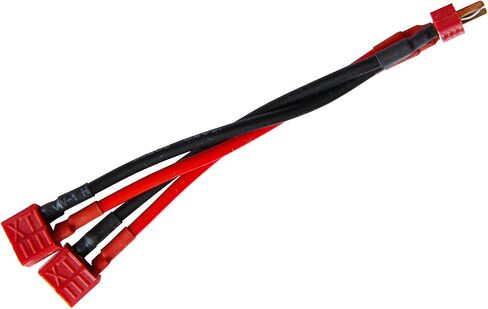 T Plug Male to 2 T Plug Female Parallel Battery Connector Cable for RC Multicopter Quadcopter (120mm) in Saudi Arabia