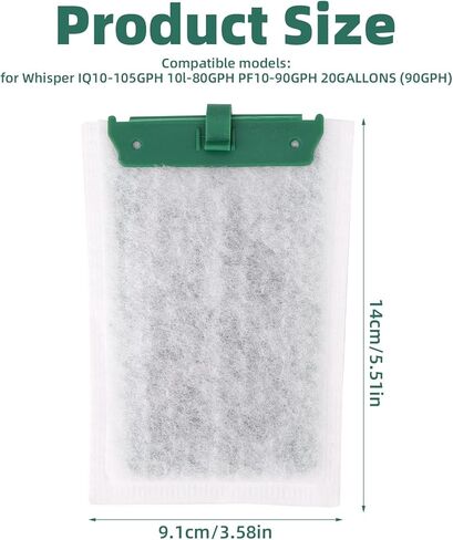 16pcs Medium Replacement Filter Cartridges Compatible with Tetra Whisper Bio-Bag, Fish Tank Parts Accessories for 10i IQ10 PF10 ReptoFilter, 5-10 Gallon Aquarium Filter Cartridges in Saudi Arabia