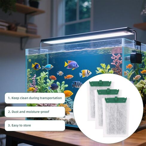 16pcs Medium Replacement Filter Cartridges Compatible with Tetra Whisper Bio-Bag, Fish Tank Parts Accessories for 10i IQ10 PF10 ReptoFilter, 5-10 Gallon Aquarium Filter Cartridges in Saudi Arabia