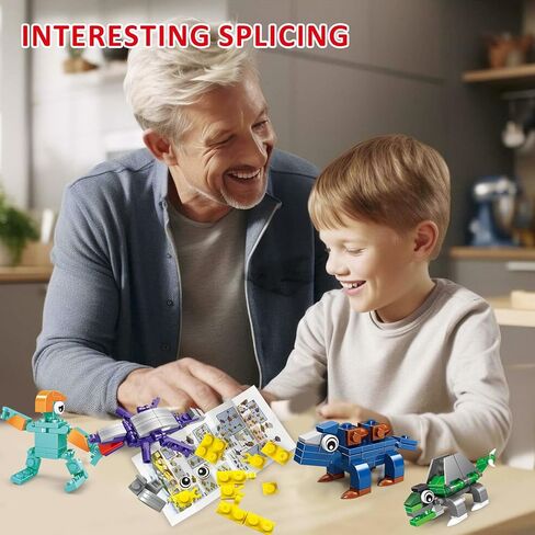 12 Packs Party Favors for Kids - 12 in 1 Dinosaur Animals Building Blocks Sets, Featuring 25 Designs for Classroom Prizes Goodie Bag Fillers Birthday Easter Gifts for Kids Boys Girls 6+ in Kuwait