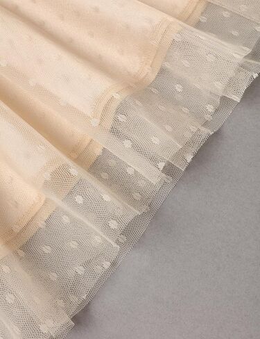 فستان للفتيات الصغيرات من التول بأكمام طويلة ونقاط سويسرية فساتين للفتيات الصغيرات in Kuwait