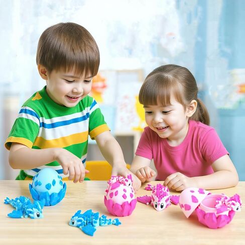 التنين ثلاثي الأبعاد المطبوع مع البيض ، والهدايا الباردة ، والهدايا الممتعة ، ولعب تململ للبالغين المراهقين المراهقين ديكور ديكور سلة عيد الفصح ، والأزرق in Kuwait