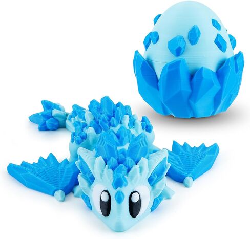 التنين ثلاثي الأبعاد المطبوع مع البيض ، والهدايا الباردة ، والهدايا الممتعة ، ولعب تململ للبالغين المراهقين المراهقين ديكور ديكور سلة عيد الفصح ، والأزرق in Kuwait