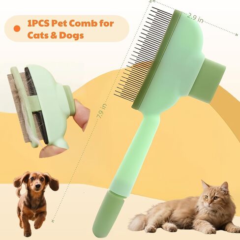 2 PCS Cat Comb Dog Comb Tool, 1 PCS Pet Hair Removal Gloves Brush, Reusable Pet Cat Dog Hair Removal Grooming Gloves Brush Tool (2PCS+1PCS) in Saudi Arabia