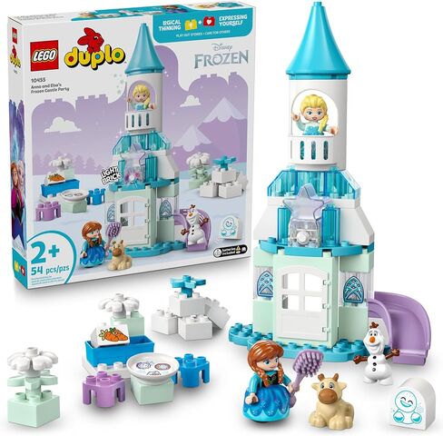Lego Duplo Disney Anna و Elsa’s Frozen Castle Party - Toddler Toy for Girls and Boys 2+ - لبنات بناء للعب التظاهر والتنمية الحسية - هدية تعلم ما قبل المدرسة للأطفال - 1045555 in Saudi Arabia
