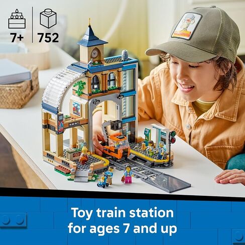 LEGO City Central Train Station Building Toy - Multi-Level Pretend Play Set for Boys & Girls, Ages 7+ - Building Blocks for Kids Who Love Train Sets - Gift Idea for Holidays & Birthdays - 60469 in Saudi Arabia