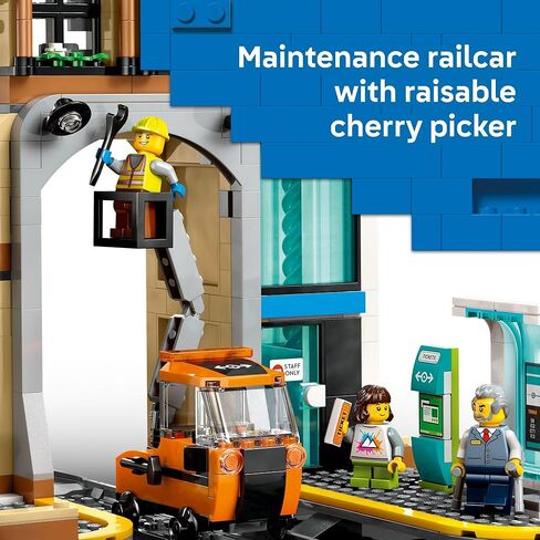 LEGO City Central Train Station Building Toy - Multi-Level Pretend Play Set for Boys & Girls, Ages 7+ - Building Blocks for Kids Who Love Train Sets - Gift Idea for Holidays & Birthdays - 60469 in Saudi Arabia