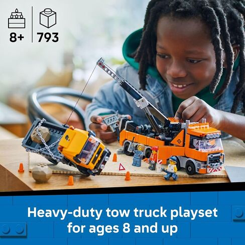 LEGO City Heavy-Duty Recovery Tow Truck with Crane Building Toy - Dump & Tow Truck Toys for Boys & Girls, Ages 8+ - Pretend Play Set for Kids - Gift Idea for Birthdays & Holidays - 60467 in Saudi Arabia