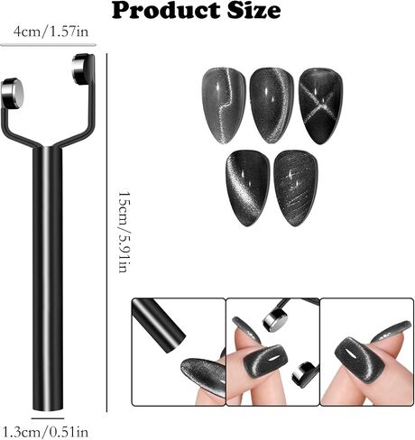 3 في 1 Cat Eye Magnet Magnet Double Magnetic Magnetic Y على شكل حرف Y قوة متعددة الوظائف Magnet Magnet Cat Gey Gel Polish Design Tools محمولة محمولة للمنزل Manicure Salon Studio in Kuwait