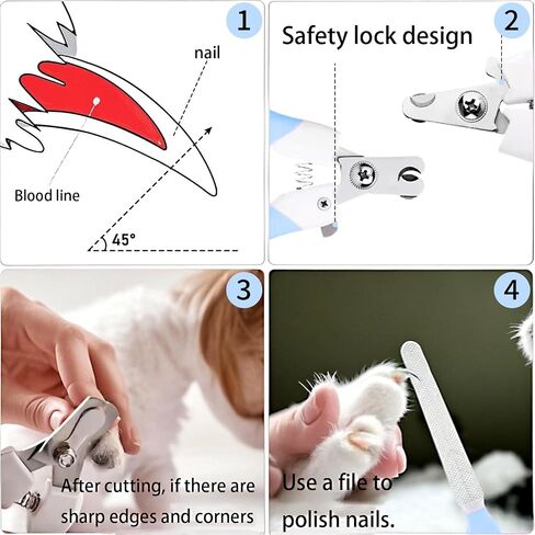 حيوانات كات Zoocozy Cat Dog Pets Clippers و Trimmers ، لوازم الاستمالة القطط مع حارس السلامة ، تجنب الإفراط in Kuwait