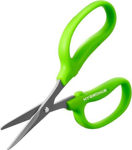 Garden Scissors, 6in Pruning Shears Snips Non-stick Coated Sharp Steel Blades - Gardening Tools Garden Shears for Plants Herb Flowers in Grow Tent and Hydroponics, Curved Blade in Saudi Arabia