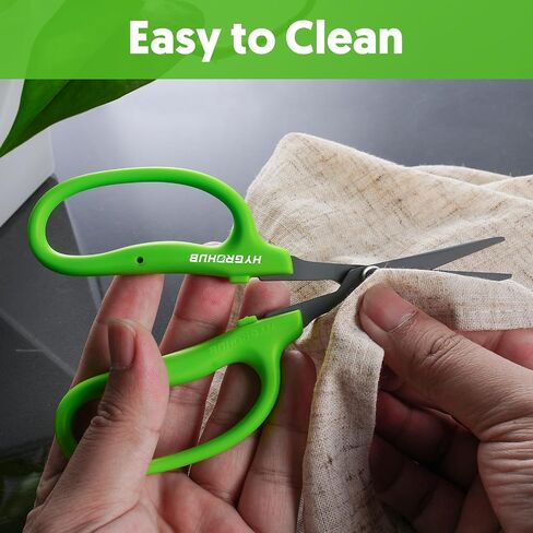 Garden Scissors, 6in Pruning Shears Snips Non-stick Coated Sharp Steel Blades - Gardening Tools Garden Shears for Plants Herb Flowers in Grow Tent and Hydroponics, Curved Blade in Saudi Arabia