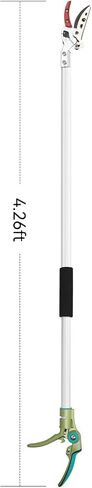 Extendable Tree Cutter, 3.67-5.45 FT Telescopic Pole Pruner, Lightweight Aluminum Handle, Teflon-Coated Blade, Cuts Up to 1/2 Inch, Ideal for Fruit Picking & Tree Branch Cutting | LFX101 in Kuwait
